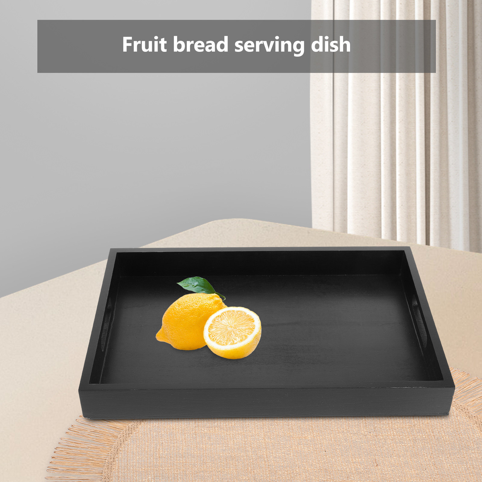 Food Snacks That Are Black - Plateau de service rectangulaire en bois