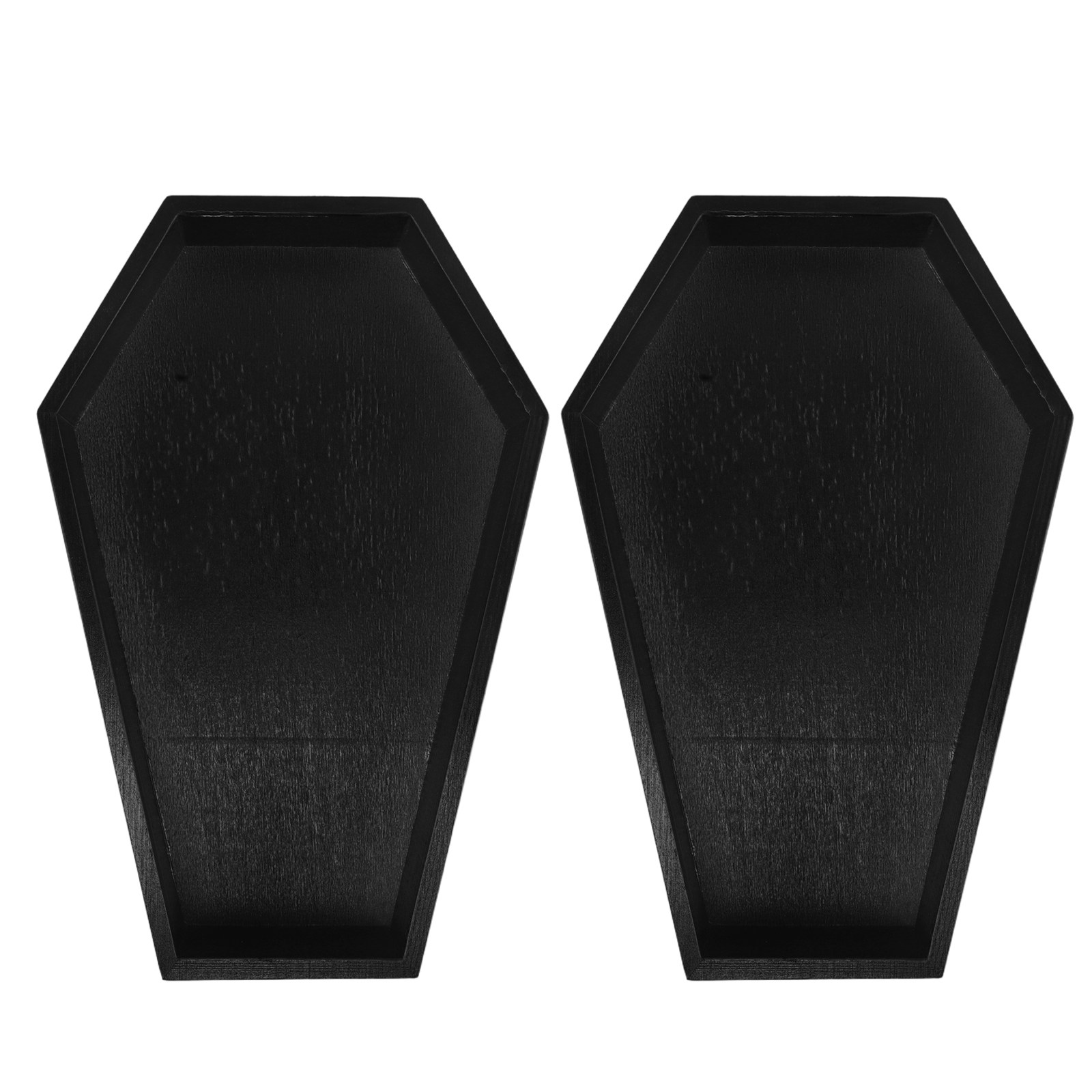 Food Snacks That Are Black - 2 pièces, plateau en bois noir