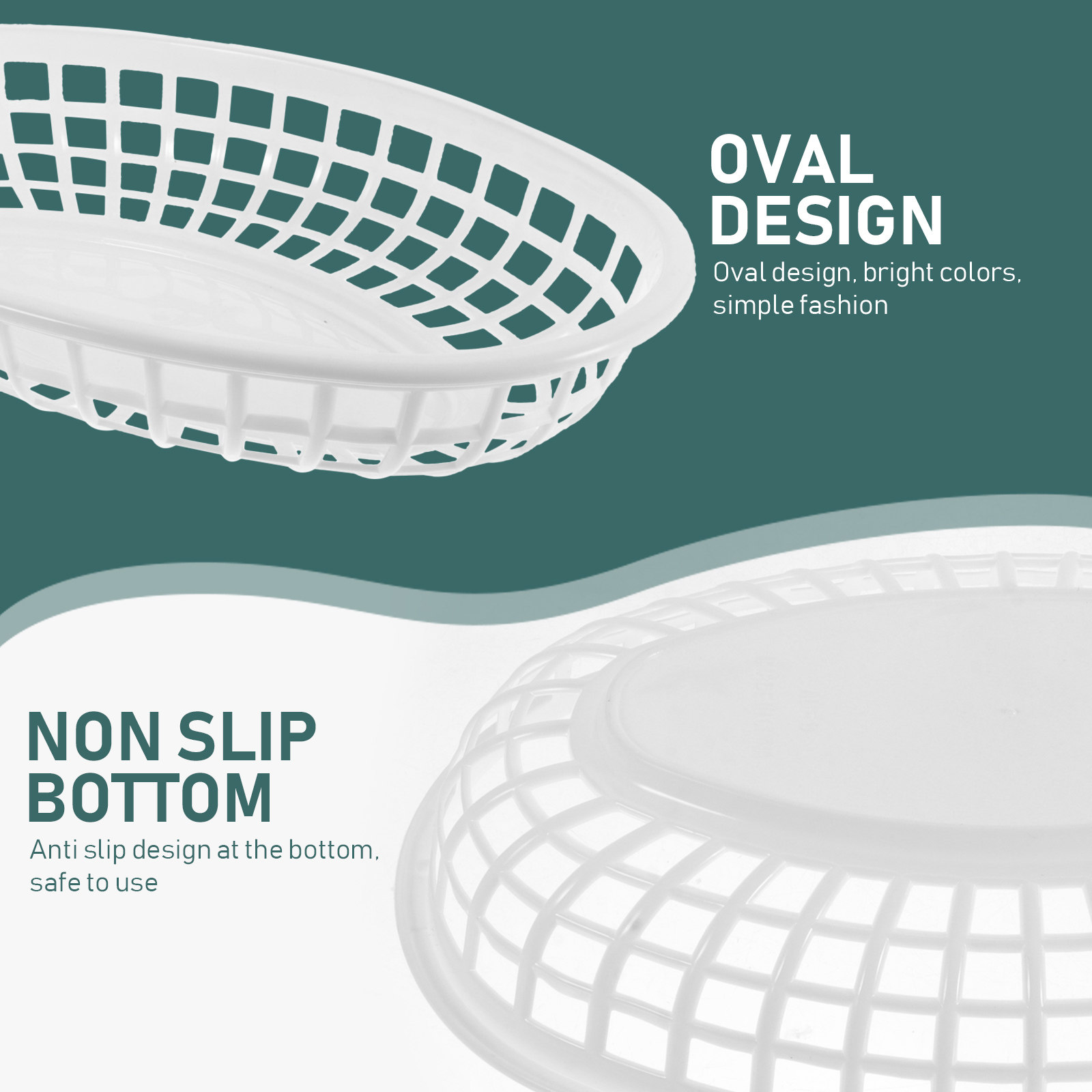 4 plateaux à collations en PP, - Food Snacks Basket avis et prix