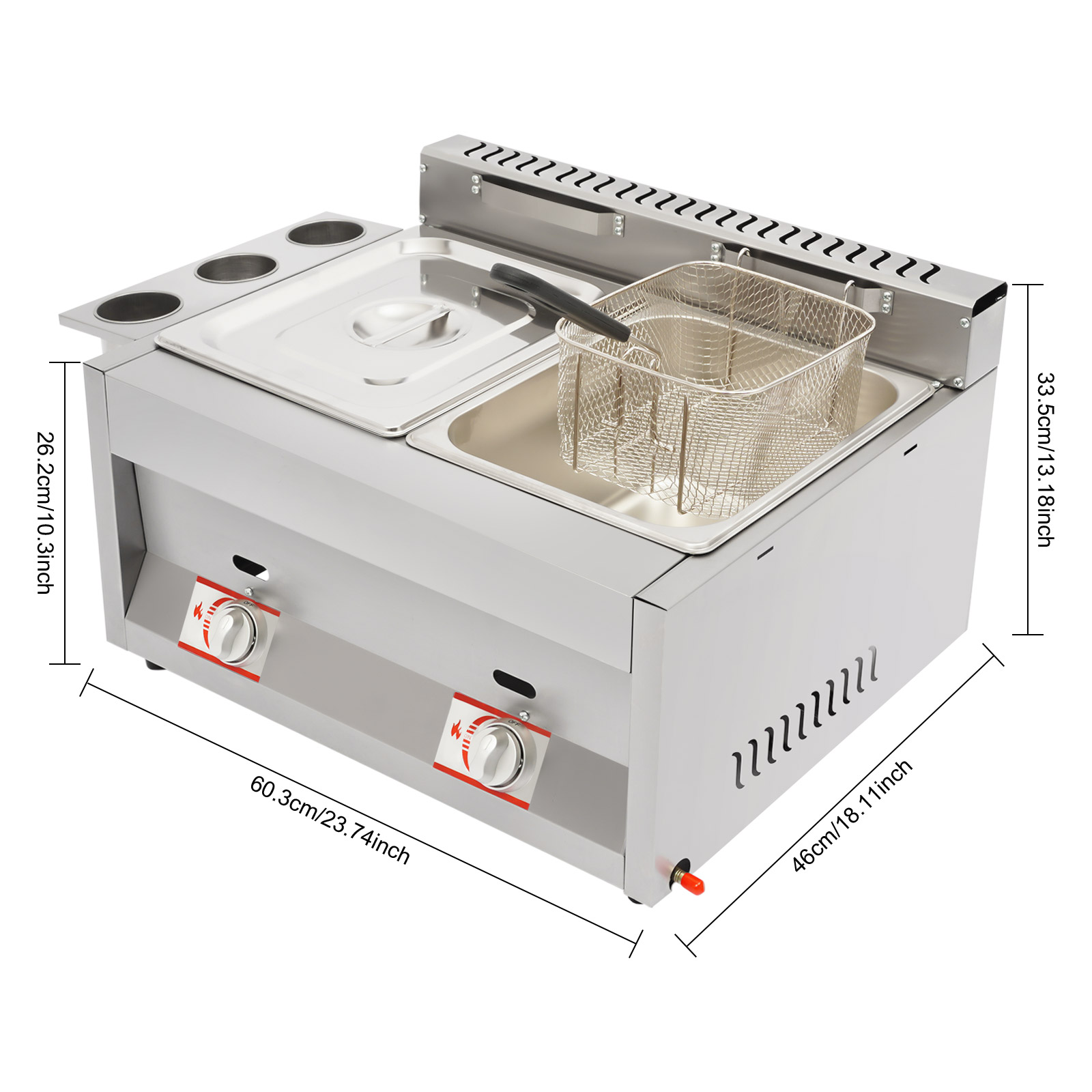 Friteuse professionnelle à gaz - Food Snacks Basket avis et prix