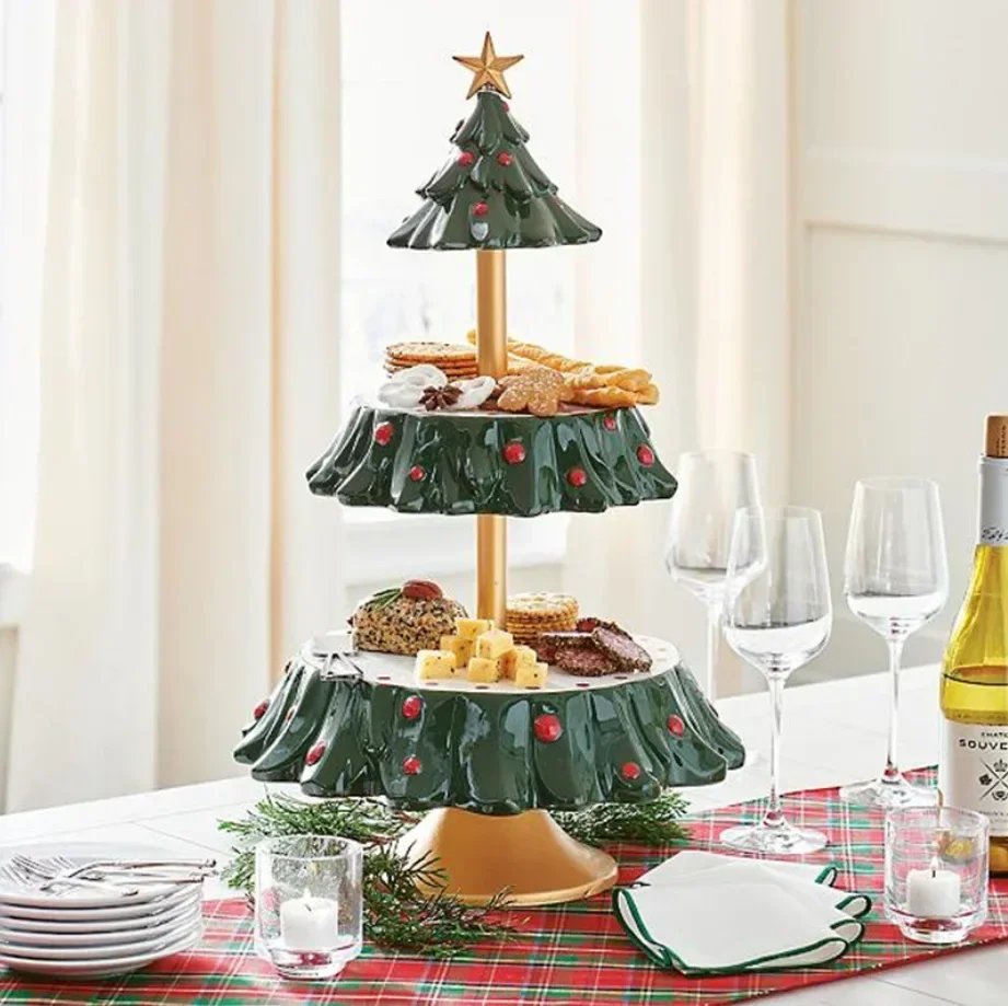 Plateau de service double couc - Xmas Food Snacks avis et prix