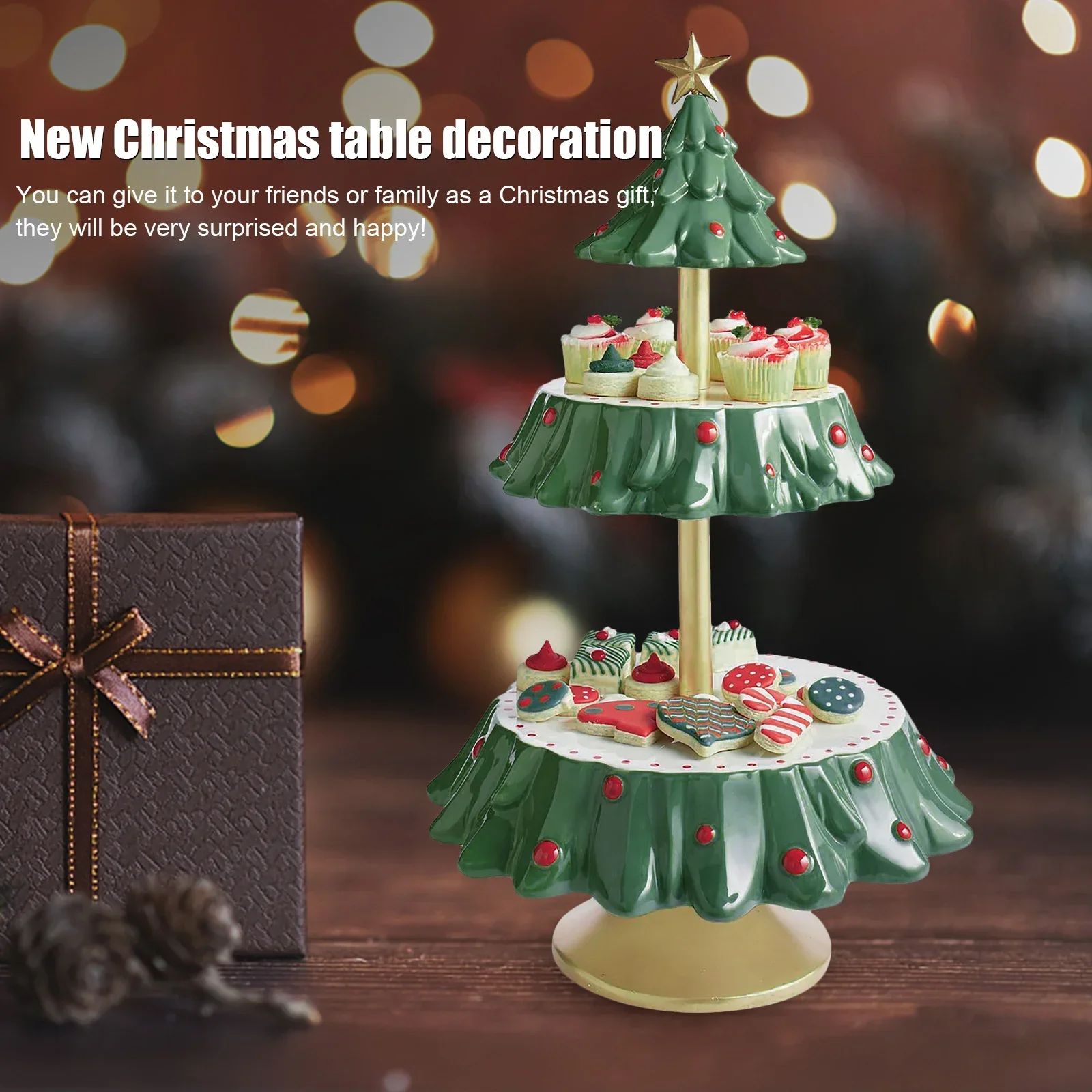 Plateau de service double couc - Xmas Food Snacks avis et prix